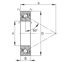 ǽ|S 7602015-2RS-TVP, | a = 60ƹɂ(c)ܷ