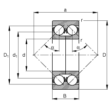 ǽ|S 3312-DA, (j) DIN 628-3 ˜ʵҪߴ磬pɷxʷփ(ni)Ȧ|  = 45