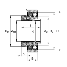 {(dio)S 2210-K-2RS-TVH-C3 + H310, (j) DIN 630  DIN 5415 ˜ʵҪߴ, F׺;oɂ(c)ܷ