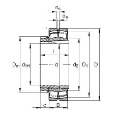 {ĝLS 22314-E1-K-T41A + H2314,  DIN 635-2 ˜ʵҪߴ, F׺;o